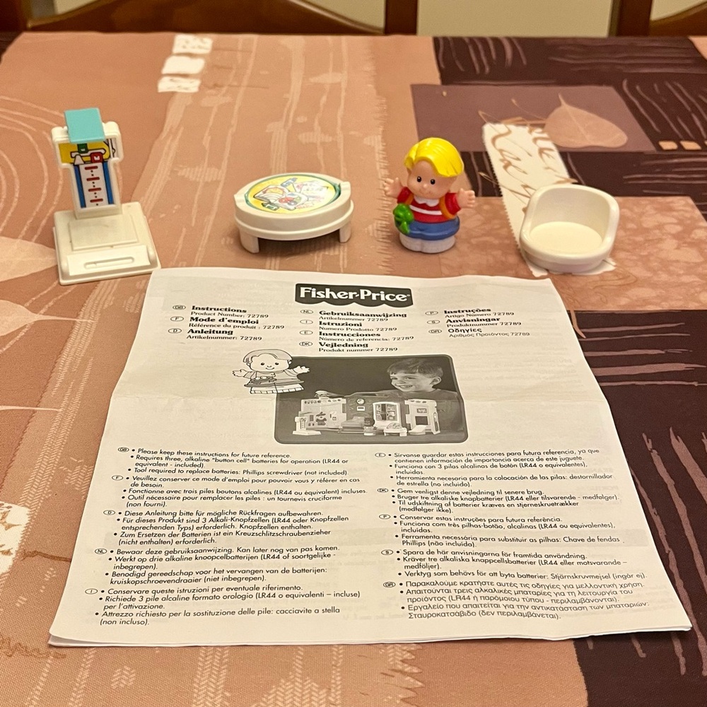 Vintage 1999 Fisher Price Little People Eddie’s Doctor Visit Set Parts 72789